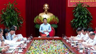 Đại tướng Lương Tam Quang làm việc với Ban Thường vụ Tỉnh ủy Phú Thọ, Vĩnh Phúc, Hòa Bình