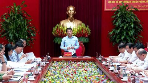 Đại tướng Lương Tam Quang làm việc với Ban Thường vụ Tỉnh ủy Phú Thọ, Vĩnh Phúc, Hòa Bình