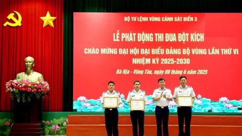 Bộ Tư lệnh Vùng Cảnh sát biển 3 phát động đợt thi đua “Lập công dâng Đảng”