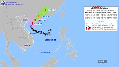 Bão số 1 giật cấp 13, cách đảo Bạch Long Vĩ khoảng 150km