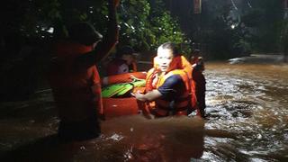 Công an Thái Nguyên giúp dân ứng phó với ngập lụt
