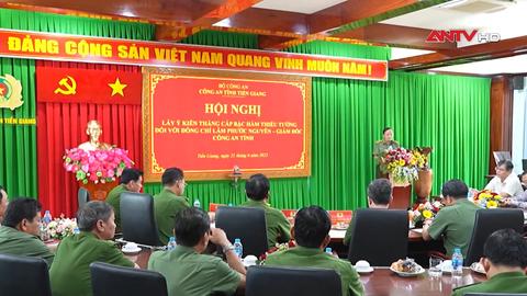 Thứ trưởng Đặng Hồng Đức làm việc tại Công an tỉnh Tiền Giang