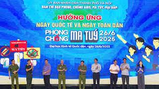 Hà Nội mít tinh hưởng ứng Ngày quốc tế và Ngày toàn dân phòng, chống ma túy