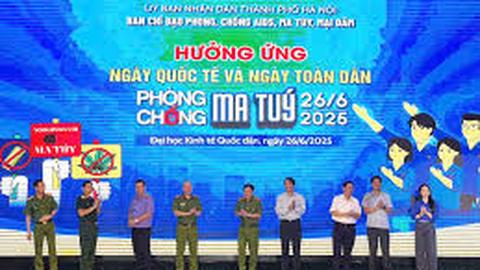 Hà Nội mít tinh hưởng ứng Ngày quốc tế và Ngày toàn dân phòng, chống ma túy