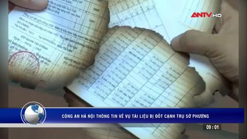 Công an Hà Nội thông tin việc tài liệu bị đốt cạnh trụ sở phường