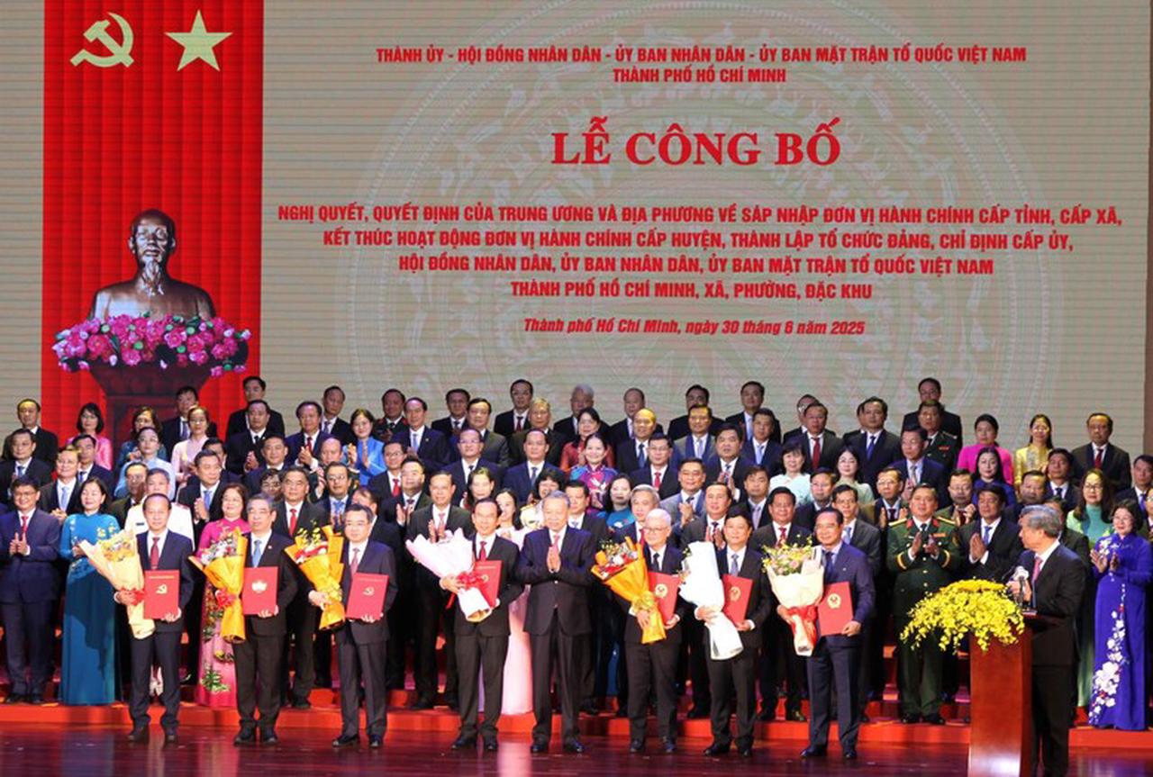 Tổng Bí thư Tô Lâm dự Lễ công bố thành lập TP Hồ Chí Minh mới