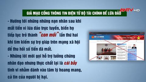 Giả mạo Cổng thông tin điện tử Bộ Tài chính để lừa đảo
