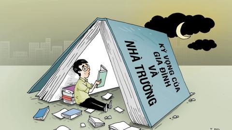 Áp lực thi cử - gánh nặng tuổi học trò