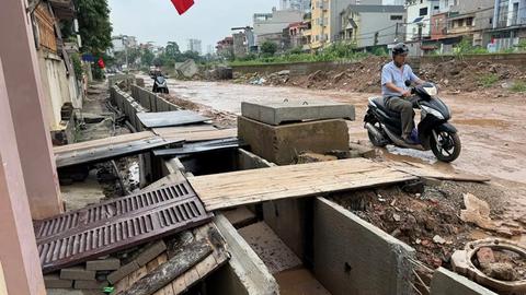 Tuyến đường thi công kéo dài, tiềm ẩn mất an toàn giao thông