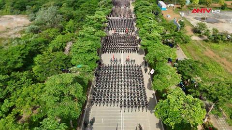 Trên thao trường huấn luyện diễu binh, diễu hành của lượng Công an