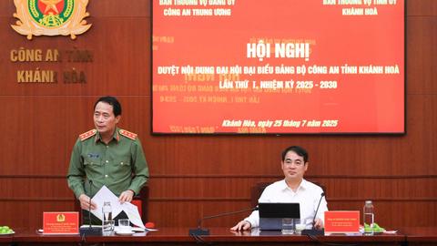 Chuẩn bị các nội dung Đại hội Đảng bộ Công an tỉnh Khánh Hòa nhiệm kỳ 2025–2030