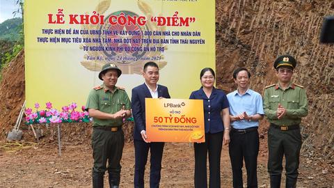 Khởi công điểm xây dựng 1.000 căn nhà cho hộ nghèo, khó khăn về nhà ở tại Thái Nguyên
