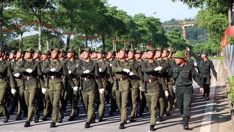 Động viên lực lượng tham gia diễu binh CAND