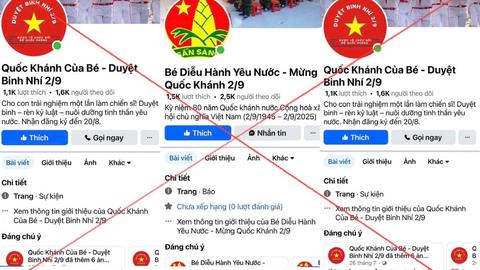 Cảnh báo lừa đảo trên facebook “Duyệt binh nhí mừng Quốc khánh 2/9”
