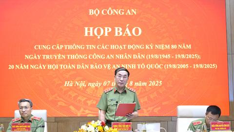 Thông tin các hoạt động kỷ niệm 80 năm Ngày truyền thống Công an nhân dân