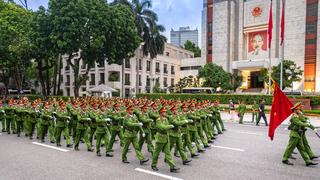 Công an TP. Hà Nội tổng duyệt diễu binh, diễu hành 