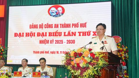 Đại hội đại biểu Đảng bộ Công an thành phố Huế lần thứ XIII