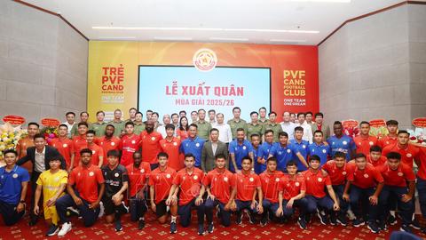 Lễ xuất quân Câu lạc bộ PVF CAND mùa giải 2025/26