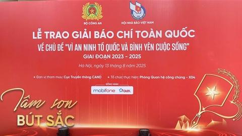FULL Video: Lễ trao Giải báo chí “Vì an ninh Tổ quốc và bình yên cuộc sống” giai đoạn 2023–2025