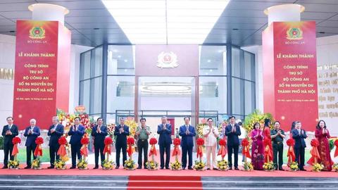 Tổng Bí thư Tô Lâm dự, cắt băng khánh thành Trụ sở Bộ Công an