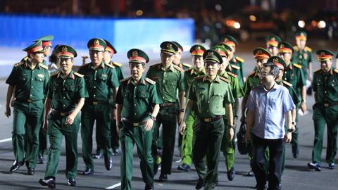 Đảm bảo an ninh, an toàn tổng hợp luyện luyện diễu binh, diễu hành tối 21/8