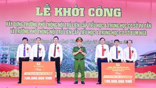 Bộ Công an khởi công xây dựng 2 trường nội trú liên cấp tại Lai Châu