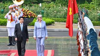 Chủ tịch nước Lương Cường chủ trì lễ đón cấp Nhà nước Toàn quyền Australia 