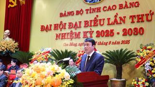 Đại tướng Lương Tam Quang dự và chỉ đạo Đại hội đại biểu Đảng bộ tỉnh Cao Bằng lần thứ XX
