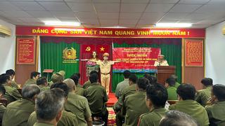 Tập huấn cho công an xã tham gia điều tiết giao thông 