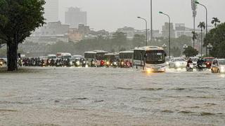 Hoàn lưu sau bão gây mưa lớn, ngập úng diện rộng