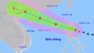 Bão Matmo tăng cấp rất nhanh, cường độ mạnh khi vào vịnh Bắc Bộ