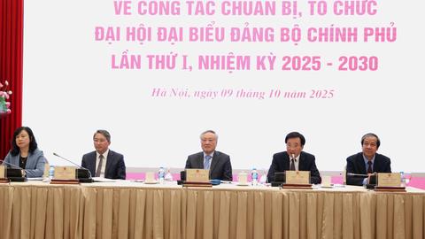 Đại hội đại biểu Đảng bộ Chính phủ lần thứ I từ ngày 12-13/10