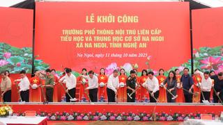 Tổng Bí thư Tô Lâm dự lễ khởi công Trường Phổ thông nội trú liên cấp Tiểu học và THCS Na Ngoi