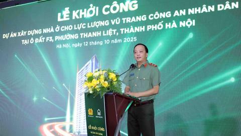 Khởi công dự án xây dựng nhà ở cho lực lượng vũ trang CAND tại phường Thanh Liệt