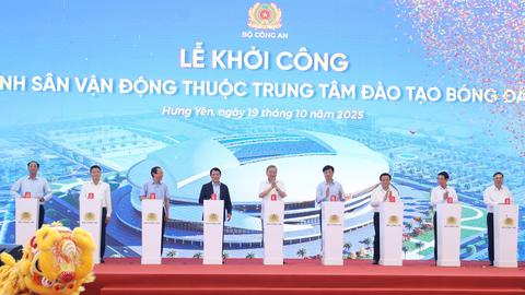 Tổng Bí thư Tô Lâm dự lễ khởi công xây dựng sân vận động sức chứa 60.000 chỗ ngồi