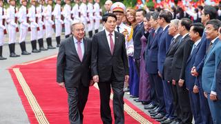 Chủ tịch nước Lương Cường chủ trì lễ đón chính thức Tổng Thư ký Liên hợp quốc