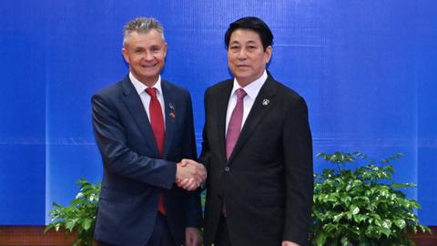 Chủ tịch nước Lương Cường tiếp đồng Bộ trưởng về Ngoại giao và Thương mại Australia