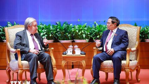 Thủ tướng Phạm Minh Chính hội kiến Tổng thư ký Liên hợp quốc