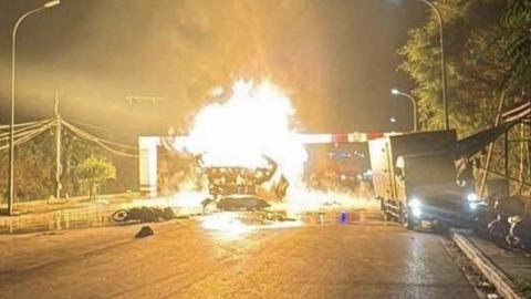 Làm rõ nguyên nhân vụ cháy xe bồn xảy ra ở xã Lạc Đạo