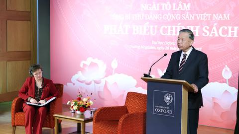 Bài phát biểu của Tổng Bí thư Tô Lâm tại Đại học Oxford