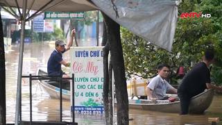 Người dân chạy lũ khi nước sông Trà Khúc dâng cao