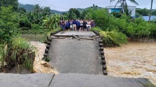  Quảng Ngãi: Sập cầu chia cắt 316 hộ dân 