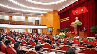 Thông cáo báo chí về ngày làm việc thứ hai và bế mạc Hội nghị Trung ương 14