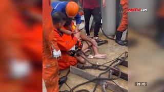 Đã cứu được cả 3 ngư dân Lý Sơn trôi dạt trên biển 