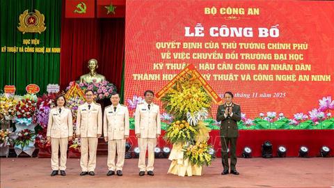 Công bố quyết định chuyển đổi trường Đại học Kỹ thuật-Hậu cần CAND thành Học viện Kỹ thuật và Công nghệ an ninh 