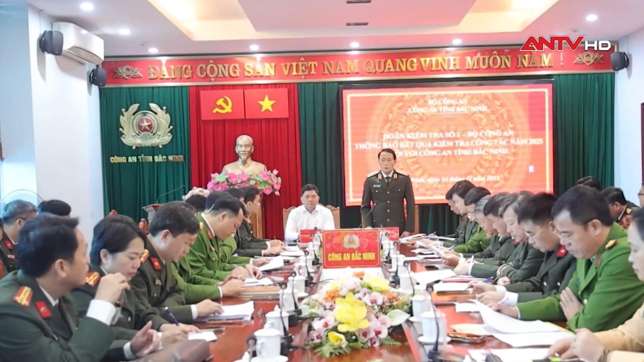 Thứ trưởng Lê Quốc Hùng kiểm tra công tác tại Công an tỉnh Bắc Ninh