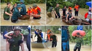Lực lượng Công an xung kích tuyến đầu ứng phó thiên tai, cứu giúp nhân dân