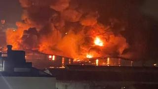 Cháy lớn trong khu công nghiệp Tiên Sơn