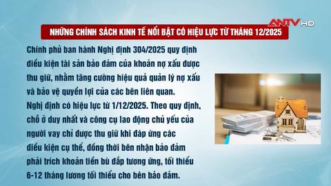 Những chính sách kinh tế nổi bật có hiệu lực từ tháng 12/2025