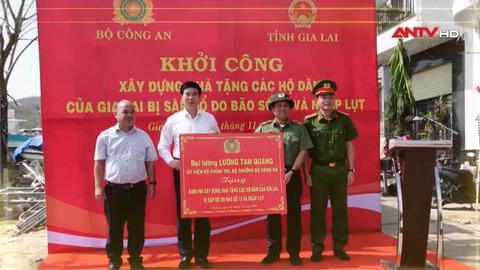 Lực lượng Công an với "chiến dịch Quang Trung" xây nhà cho người dân vùng lũ